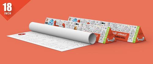 Baby Animals Colouring Roll (18 inch) - AR Learning Experience