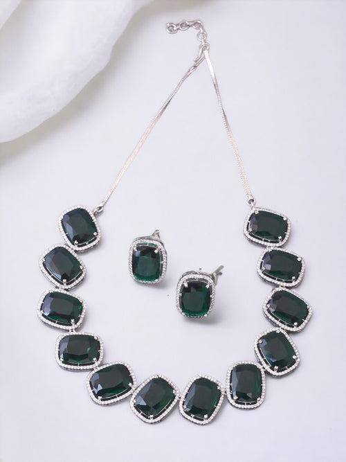 Emerald Cauvery Zirconia Jewellery Set