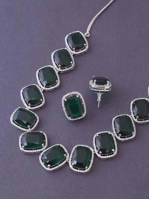 Emerald Cauvery Zirconia Jewellery Set