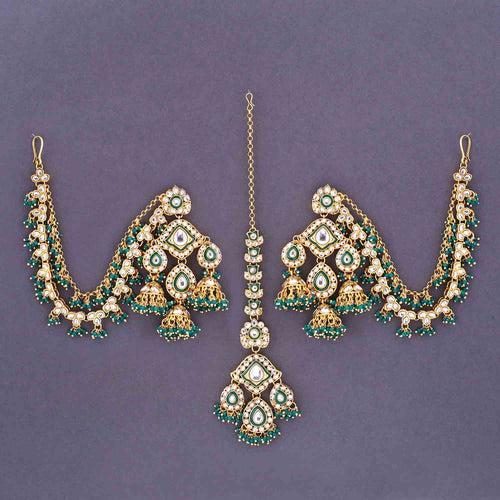 Emerald Giloy Maang Tikka Set