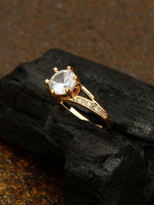 Golden Eshika Zirconia Ring