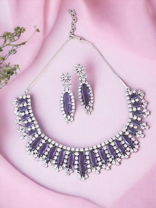 Purple Adie Zirconia Jewellery Set