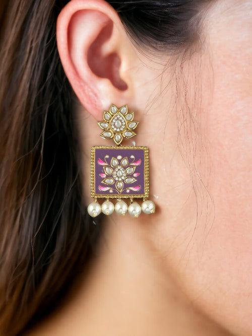 Purple Kalavati Studs