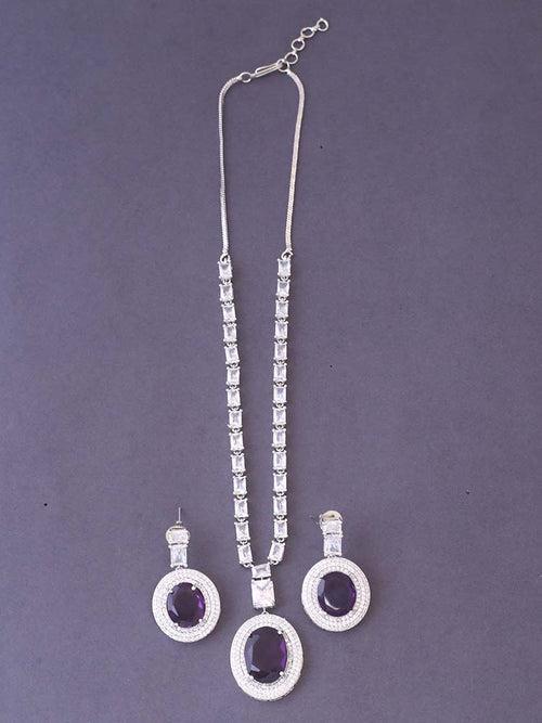 Purple Wren Zirconia Jewellery Set