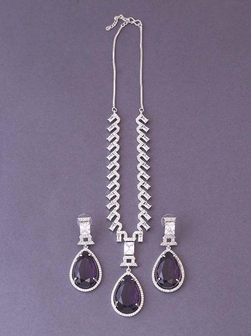 Purple Xandra Zirconia Jewellery Set