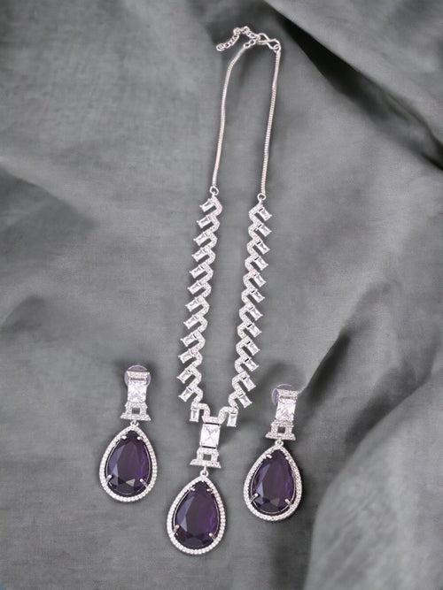 Purple Xandra Zirconia Jewellery Set