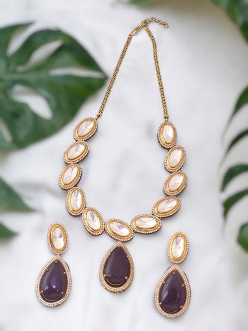 Purple Zephyr Zirconia Jewellery Set