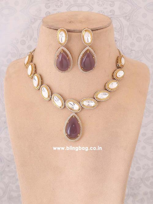 Purple Zephyr Zirconia Jewellery Set