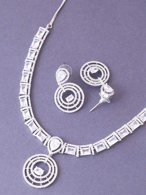 Silver Rhea Zirconia Jewellery Set