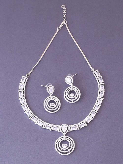 Silver Rhea Zirconia Jewellery Set