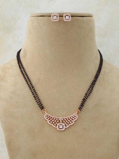 Rose Gold Urbi  Mangalsutra Set