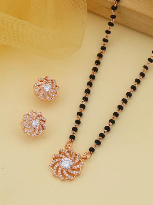 Rose Gold Mansastuti Mangalsutra Set