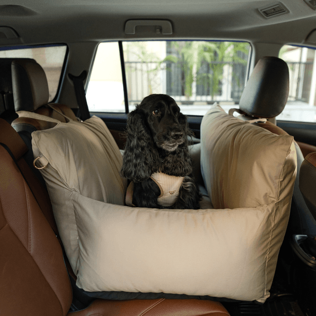 PoochMate Travel Bed for Medium Dogs : Beige & Brown