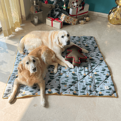 PoochMate Everything Christmas Grey Dog Blanket