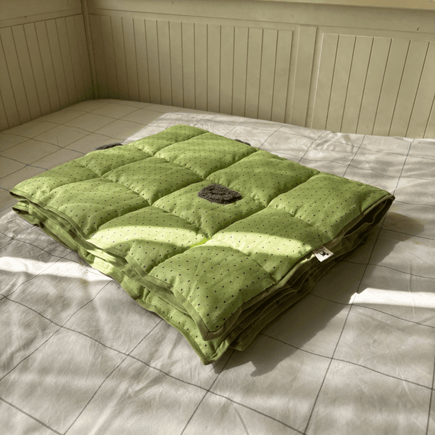 PoochMate Pistachio Green Linen Dog Blanket