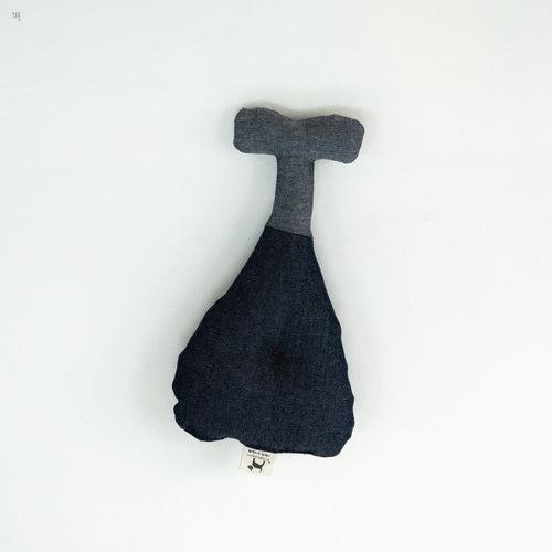 PoochMate Denim Chicken Leg Dog Toy