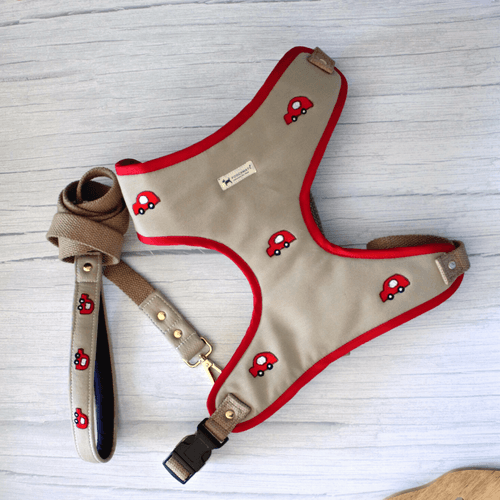 PoochMate Beige Car Lover Dog Harness