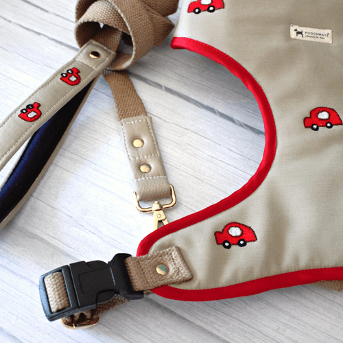 PoochMate Beige Car Lover Dog Harness