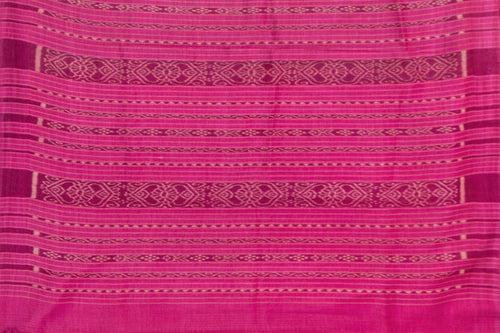 Blue And Pink Kalamkari Gicha Tussar Silk Saree Handpainted Floral Patterns Organic Vegetable Dyes PT K VSR 122