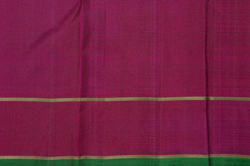 Brown And Magenta Kanchipuram Silk Saree With Small Border Handwoven Pure Silk For Festive Wear PV NYC 1003