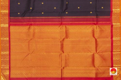 Brown And Red Kanchipuram Silk Saree With Small Border Handwoven Pure Silk For Wedding Wear PV NYC 1040