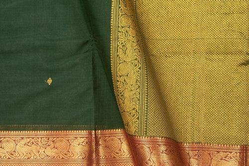 Green And Maroon Kanchi Cotton Saree For Office Wear PV NYC KC 1057