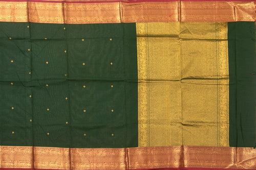 Green And Maroon Kanchi Cotton Saree For Office Wear PV NYC KC 1057