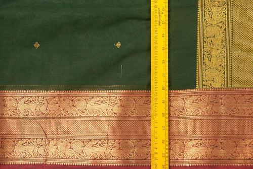 Green And Maroon Kanchi Cotton Saree For Office Wear PV NYC KC 1057