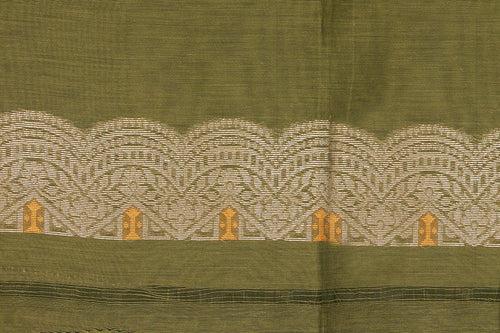 Green Banarasi Silk Cotton Saree For Party Wear PSC NYC 1104