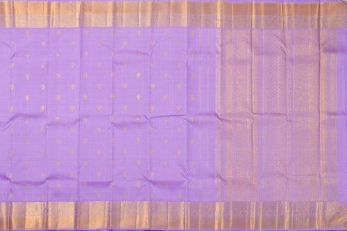 Lavender Kanchipuram Silk Saree With Medium Border Handwoven Pure Silk For Wedding Wear PV NYC 1092