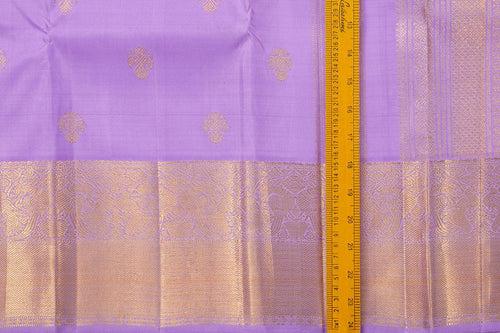 Lavender Kanchipuram Silk Saree With Medium Border Handwoven Pure Silk For Wedding Wear PV NYC 1092