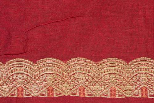 Maroon Banarasi Silk Cotton Saree For Party Wear PSC NYC 1114