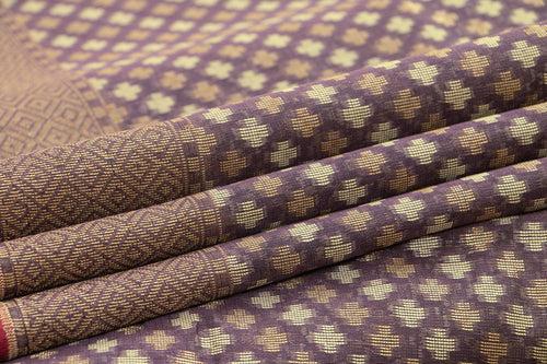 Mauve Banarasi Silk Cotton Saree For Party Wear PSC NYC 1115