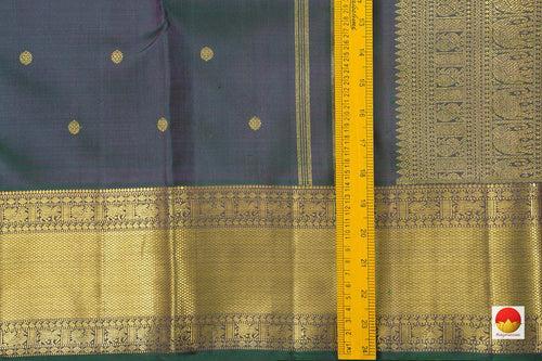 Mayilkazhuthu Green Kanchipuram Silk Saree With Medium Border Handwoven Pure Silk For Wedding Wear PV NYC 1094