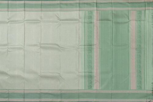 Pastel Green Kanchipuram Silk Saree With Small Border Handwoven Pure Silk For Wedding Wear PV NYC 1071