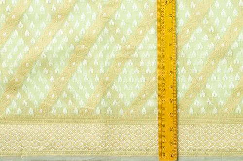 Pastel Green Light Weight Banarasi Silk Cotton Saree For Party Wear PSC NYC 1106