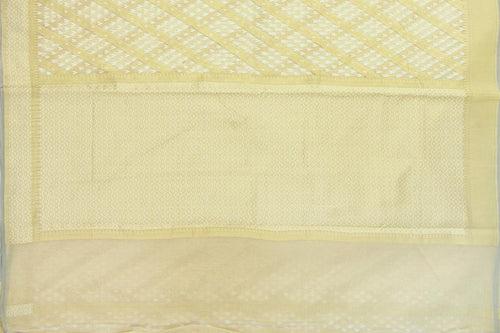 Pastel Peach Banarasi Silk Cotton Saree With Antique Zari For Office Wear PSC NYC 1108