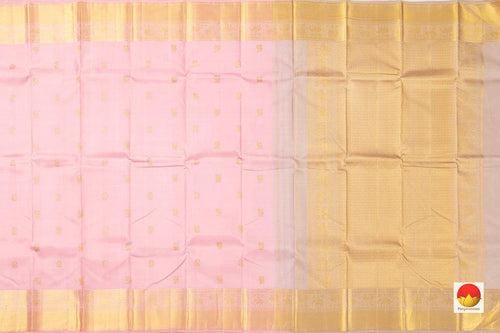 Pastel Pink Kanchipuram Silk Saree With Medium Border Handwoven Pure Silk For Wedding Wear PV NYC 1017