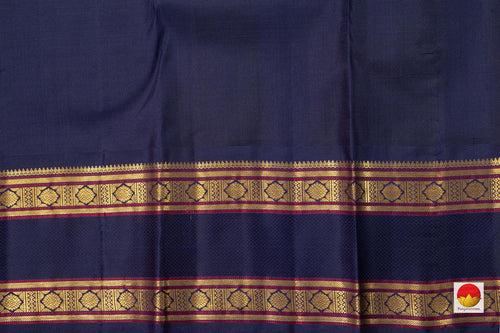 Pink And Blue Kanchipuram Silk Saree With Medium Border Handwoven Pure Silk For Wedding Wear PV NYC 1035