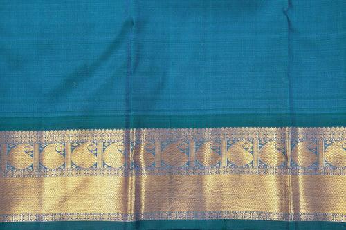 Pink And Blue Kanchipuram Silk Saree With Zari Checks Medium Border Handwoven Pure Silk For Wedding Wear PV NYC 1023