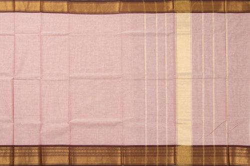 Pink And Brown Kanchi Cotton Saree For Office Wear PV NYC KC 1078