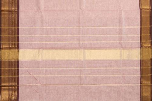 Pink And Brown Kanchi Cotton Saree For Office Wear PV NYC KC 1078