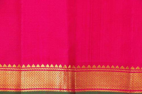 Pink Kanchipuram Silk Saree With Small Border Handwoven Pure Silk For Festive Wear PV J 444