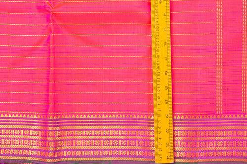 Pink Kanchipuram Silk Saree With Small Border Handwoven Pure Silk For Wedding Wear PV NYC 1036