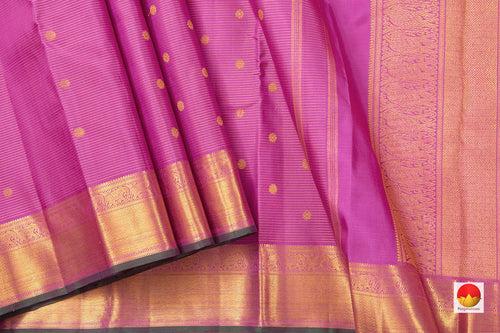 Pink Kanchipuram Vairaoosi Silk Saree With Medium Border Handwoven Pure Silk For Wedding Wear PV NYC 1070