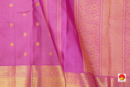 Pink Kanchipuram Vairaoosi Silk Saree With Medium Border Handwoven Pure Silk For Wedding Wear PV NYC 1070