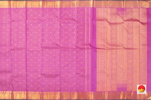 Pink Kanchipuram Vairaoosi Silk Saree With Medium Border Handwoven Pure Silk For Wedding Wear PV NYC 1070