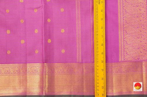 Pink Kanchipuram Vairaoosi Silk Saree With Medium Border Handwoven Pure Silk For Wedding Wear PV NYC 1070