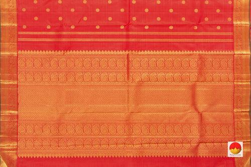 Red Kanchipuram Vairaoosi Silk Saree With Medium Border Handwoven Pure Silk For Wedding Wear PV NYC 1068