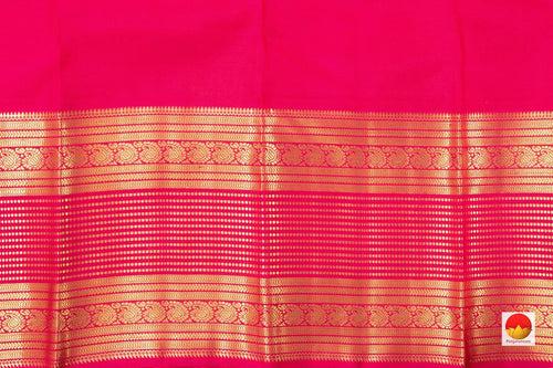 Sea Green And Pink Kanchipuram Silk Saree With Medium Border Handwoven Pure Silk For Wedding Wear PV NYC 1069